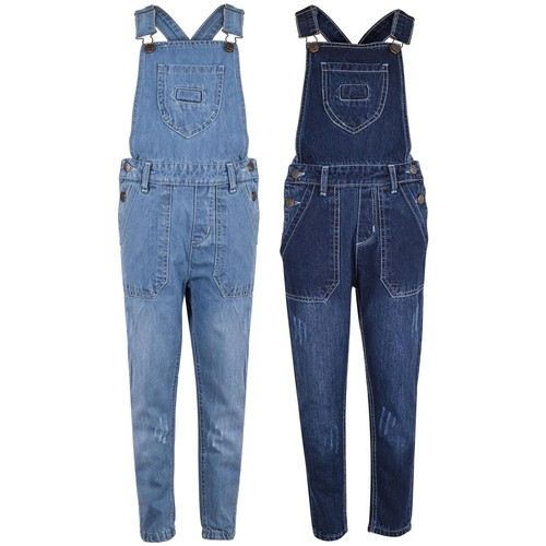 Bambine denim salopette - denim,